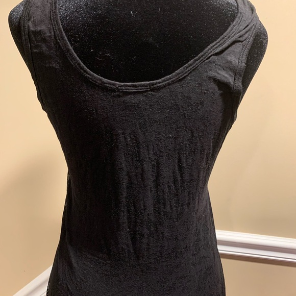 Guess Black Tank Top with Metallic Accents - Picture 2 of 6
